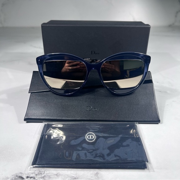 Christian Dior Diormania 2 Blue Havana Grey Sunglasses main image 4